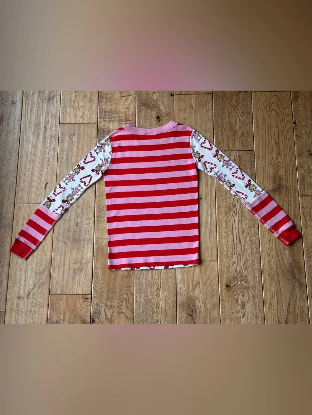 Hanna Andersson Dr. Seuss Grinch Cindy Lou Who Candy Cane Pajamas size 6-7